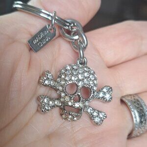 Coach rhinestone skull keychain, well taken care of, gently used